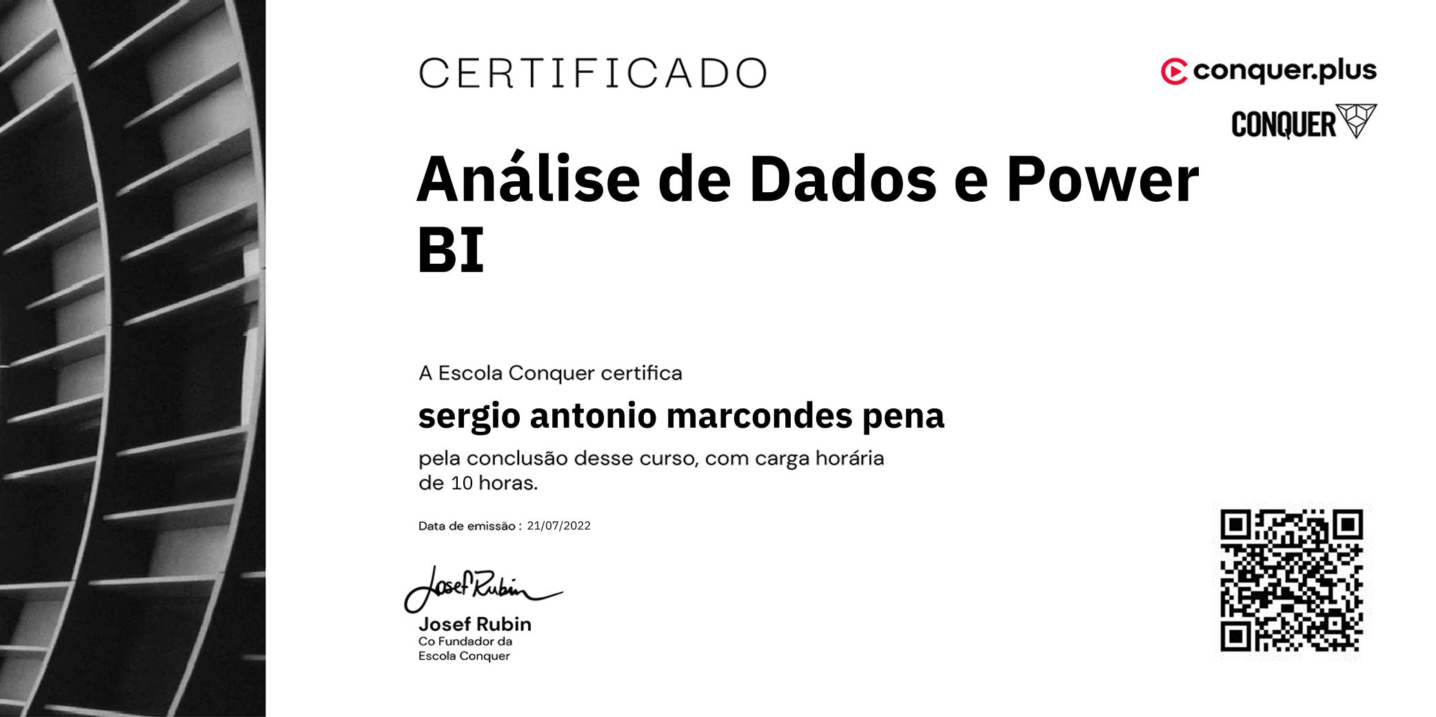 Certificado de Análise de Dados e Power BI